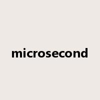 microsecond是什么意思