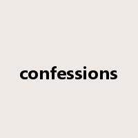 confessions是什么意思