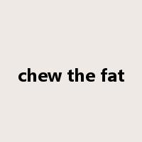 chew the fat是什么意思