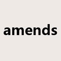 amends是什么意思