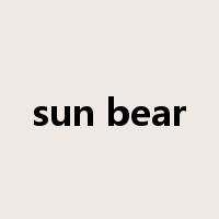sun bear是什么意思