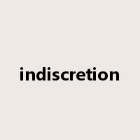 indiscretion是什么意思