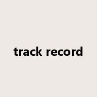 track record是什么意思