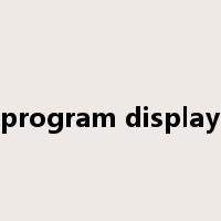 program display是什么意思