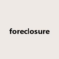 foreclosure是什么意思
