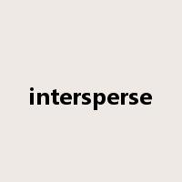 intersperse是什么意思