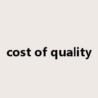 cost of quality是什么意思