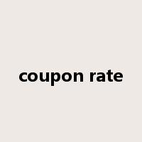 coupon rate是什么意思