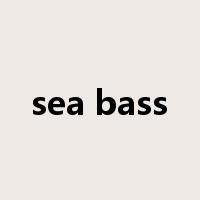 sea bass是什么意思