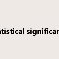 statistical significance是什么意思