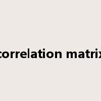 correlation matrix是什么意思