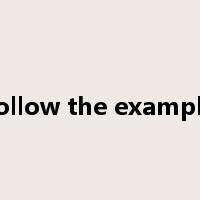 follow the example是什么意思
