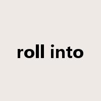 roll into是什么意思