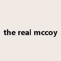 the real mccoy是什么意思