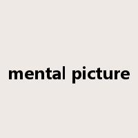 mental picture是什么意思