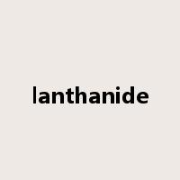 lanthanide是什么意思