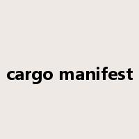 cargo manifest是什么意思