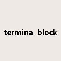 terminal block是什么意思