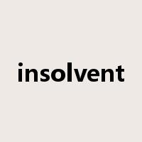 insolvent是什么意思