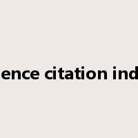 science citation index是什么意思