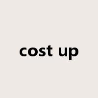 cost up是什么意思
