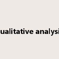 qualitative analysis是什么意思
