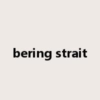 bering strait是什么意思