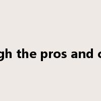 weigh the pros and cons是什么意思