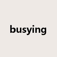 busying是什么意思