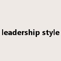 leadership style是什么意思