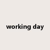 working day是什么意思