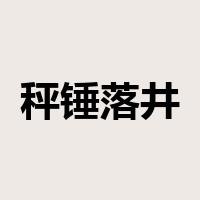 秤锤落井是什么意思
