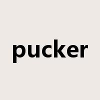 pucker是什么意思