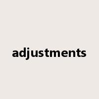 adjustments是什么意思