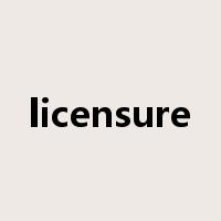 licensure是什么意思