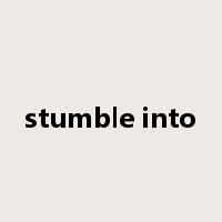 stumble into是什么意思