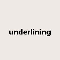 underlining是什么意思