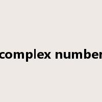 complex number是什么意思
