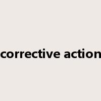 corrective action是什么意思