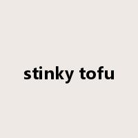 stinky tofu是什么意思