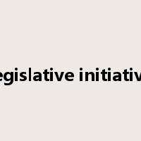 legislative initiative是什么意思