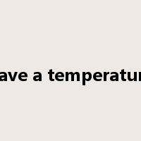 have a temperature是什么意思