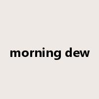 morning dew是什么意思