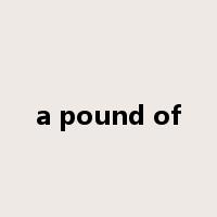 a pound of是什么意思