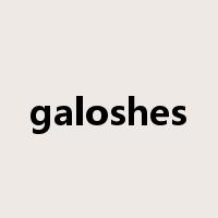 galoshes是什么意思