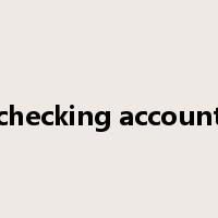 checking account是什么意思
