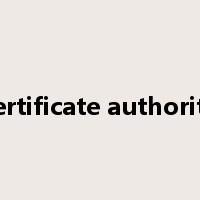 certificate authority是什么意思