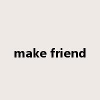 make friend是什么意思
