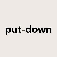 put-down是什么意思
