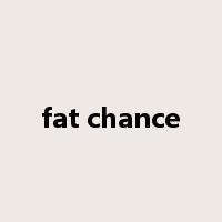 fat chance是什么意思